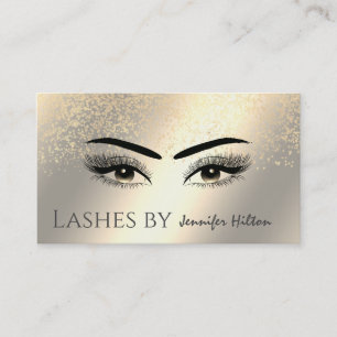 Tarjeta De Visita El oro de la pátina altera los ojos de maquillaje