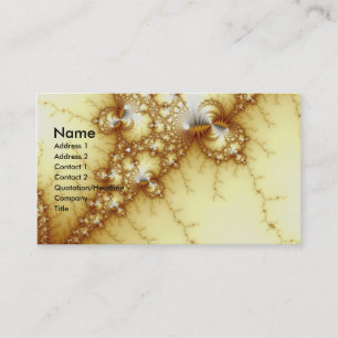 Tarjeta De Visita El oro de los tontos - Arte fractal