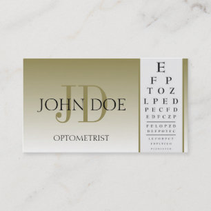 Tarjeta De Visita El oro del oculista de la carta del optometrista