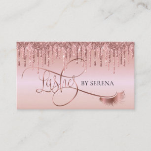 Tarjeta De Visita El oro goteo azota Bella maquillaje Chica Lash