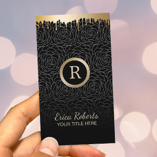 Tarjeta De Visita El oro moderno del artista de maquillaje gotea