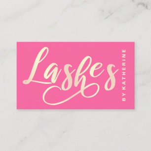 Tarjeta De Visita El oro rosado magenta elegante moderno azota la