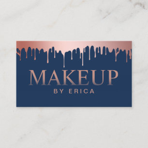 Tarjeta De Visita El oro subió del artista de maquillaje gotea