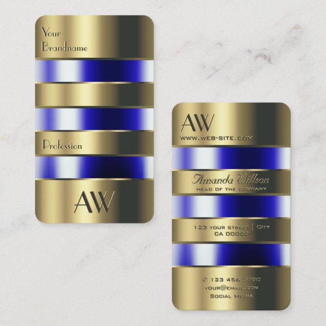 Tarjeta De Visita El oro y el vidrio pueden parecer líquidos azules  (Anverso / Reverso)