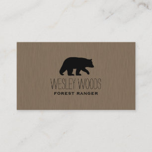 Tarjeta De Visita El oso negro que camina siluetea fauna simple del