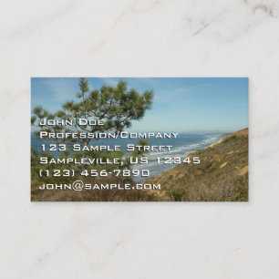 Tarjeta De Visita El paisaje costero de Torrey Pine y California