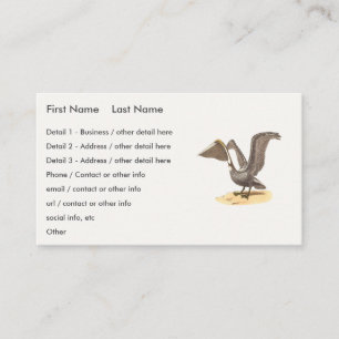 Tarjeta De Visita El pájaro Pelican marrón (Pelecanus occidentalis)