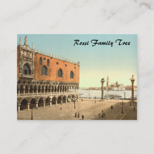 Tarjeta De Visita El palacio y el Piazzetta, Venecia, Italia del dux
