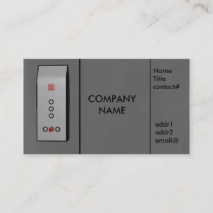 Tarjeta De Visita el panel del elevador