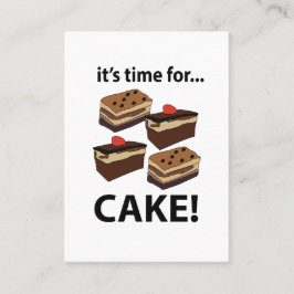 Tarjeta De Visita El pastel es hora de la tarta