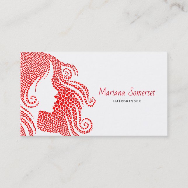 Tarjeta De Visita El pelo de los corazones (Anverso)