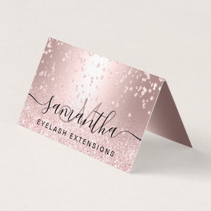 Tarjeta De Visita El pelo del maquillaje subió aftercare elegante