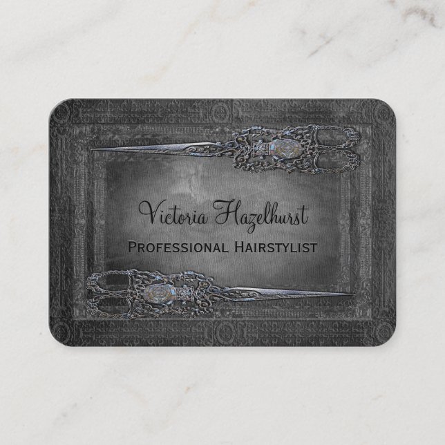 Tarjeta De Visita El pequeño doble del londinense Scissors alrededor (Anverso)