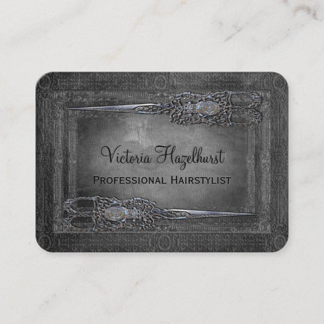 Tarjeta De Visita El pequeño doble del londinense Scissors alrededor (Anverso)