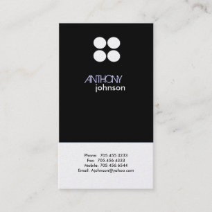 Tarjeta De Visita El perfil del platino carda el moderno