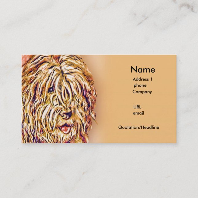 Tarjeta De Visita El perro lanudo (Anverso)