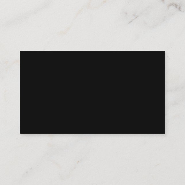Tarjeta De Visita El PERSONALIZABLE negro demencial (el negro más os (Reverso)