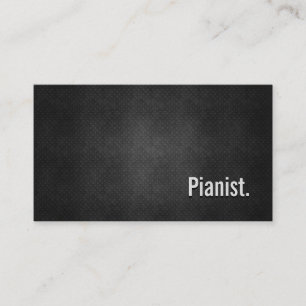 Tarjeta De Visita El pianista Guay la simplicidad Metalizado negra
