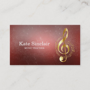 Tarjeta De Visita El piano elegante del profesor de música cierra