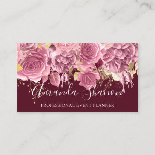 Tarjeta De Visita El planificador de eventos desliza el logotipo de 