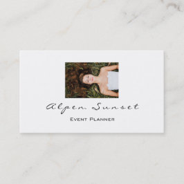 Tarjeta De Visita El planificador de eventos fotográficos blanco neg
