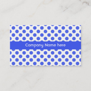 Tarjeta De Visita el polka azul y blanco fresco hace negocios ca