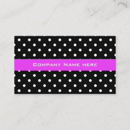 Tarjeta De Visita el polka blanco y negro fresco hace negocios ca