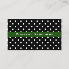 Tarjeta De Visita el polka blanco y negro fresco pega los negocios v