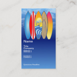 Tarjeta De Visita El practicar surf