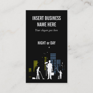 Tarjeta De Visita El profesional del servicio de la limpieza