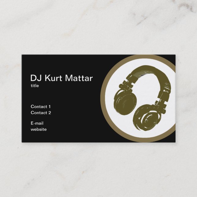 Tarjeta De Visita El profesional DJ (Anverso)