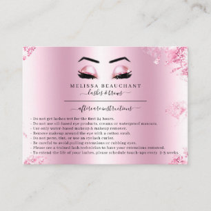 Tarjeta De Visita El purpurina rosado metálico atractivo azota