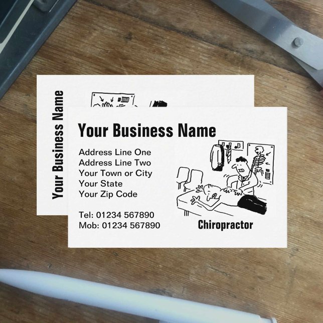 Tarjeta De Visita El quiropráctico está tratando a un Personalizado  (Subido por el creador)