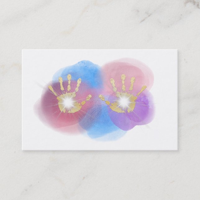 Tarjeta De Visita El Relieve metalizado dorado del *~* da la cura (Anverso)