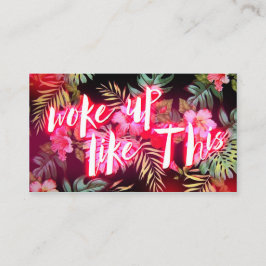 Tarjeta De Visita El resplandor de neón tropical 311 despertó como