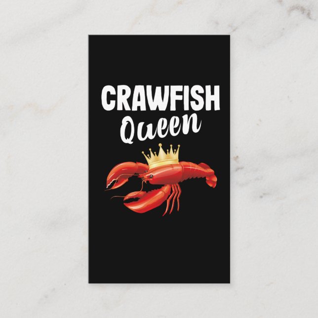 Tarjeta De Visita El restaurante gastronómico Crawfish Queen Sea (Anverso)