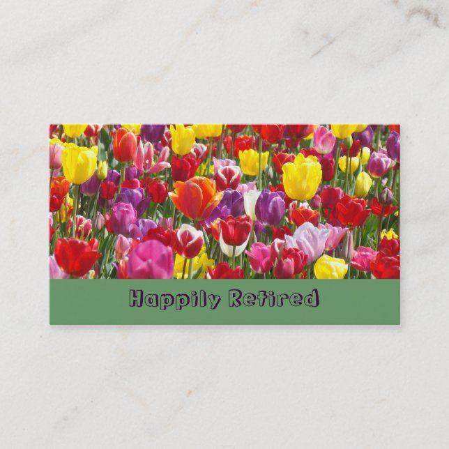 Tarjeta De Visita El retirarse feliz jubilado del retiro de las (Anverso)