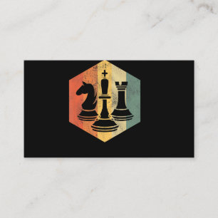 Tarjeta De Visita el rey caballero rook ajedrez regalo colorido