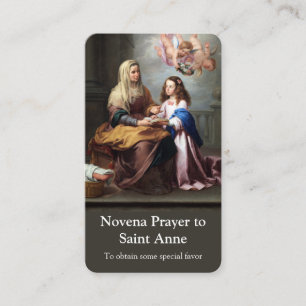 Tarjeta De Visita El rezo carda el rezo St Anne de la novena del