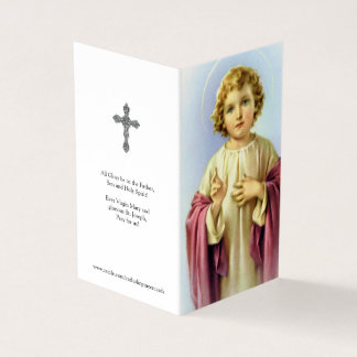 Tarjeta De Visita El rezo católico carda al niño del | de Praga 1