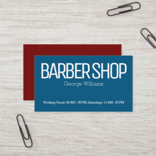 Tarjeta De Visita El rojo azul echa a un lado moderno