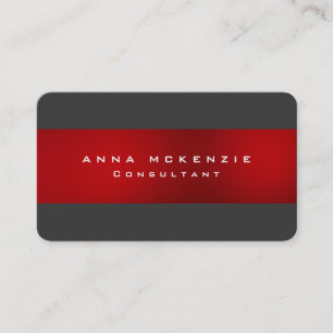 Tarjeta De Visita El rojo gris moderno único moda creativo