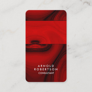 Tarjeta De Visita El rojo marrón creativo abstracto moderno elegante