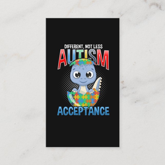 Tarjeta De Visita El rompecabezas del autismo cuece al niño autista  (Anverso)
