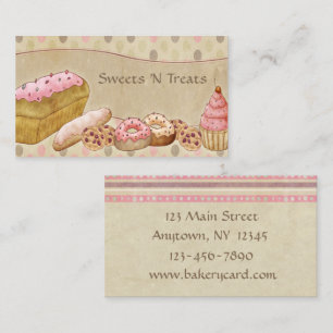 Tarjeta De Visita El rosa de color topo apelmaza la panadería