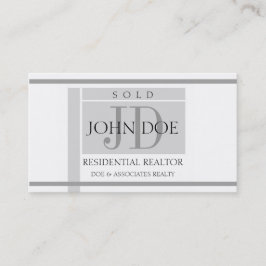 Tarjeta De Visita El Rótulo residencial del agente inmobiliario raya