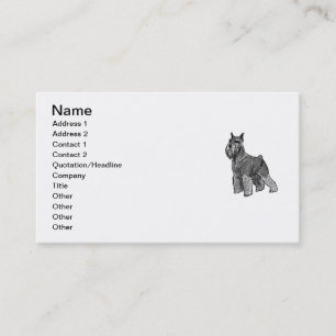 Tarjeta De Visita El Schnauzer carda la plantilla