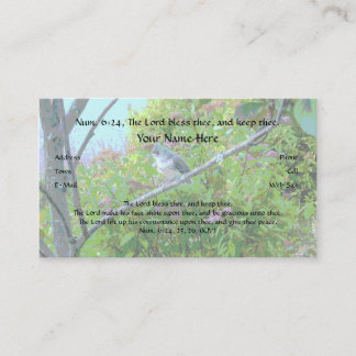 Tarjeta De Visita El señor Bless Thee, verso de la biblia