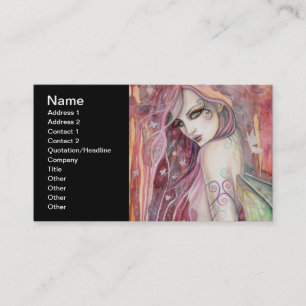 Tarjeta De Visita El Shy Flirt Moderno Fantasy Art