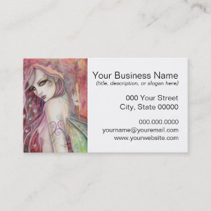 Tarjeta De Visita El Shy Flirt Moderno Fantasy Art